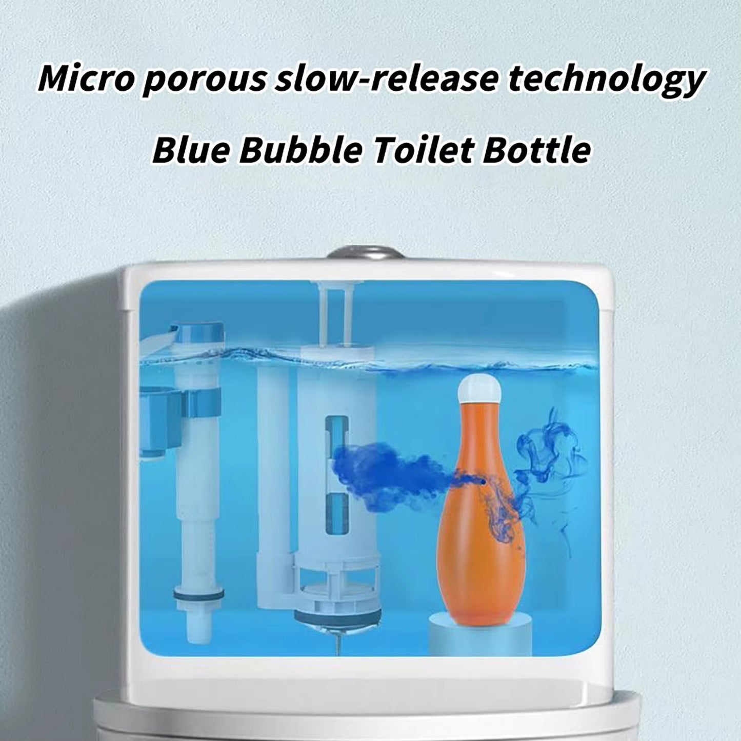 Bowling Blue Bubble Bathroom Deodorizing Automatic Long-Lasting Toilet Bowl Cleaner for Cistern Prevents Limescale EIG88