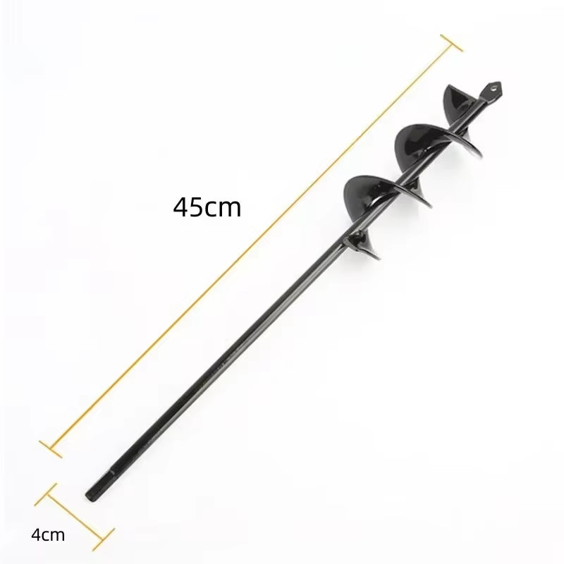 Garden Auger Drill Bit for Planting Solid Shaft Bulb Auger,Heavy Duty Garden Auger Spiral Drill Bit for Auger Post Hole Digger