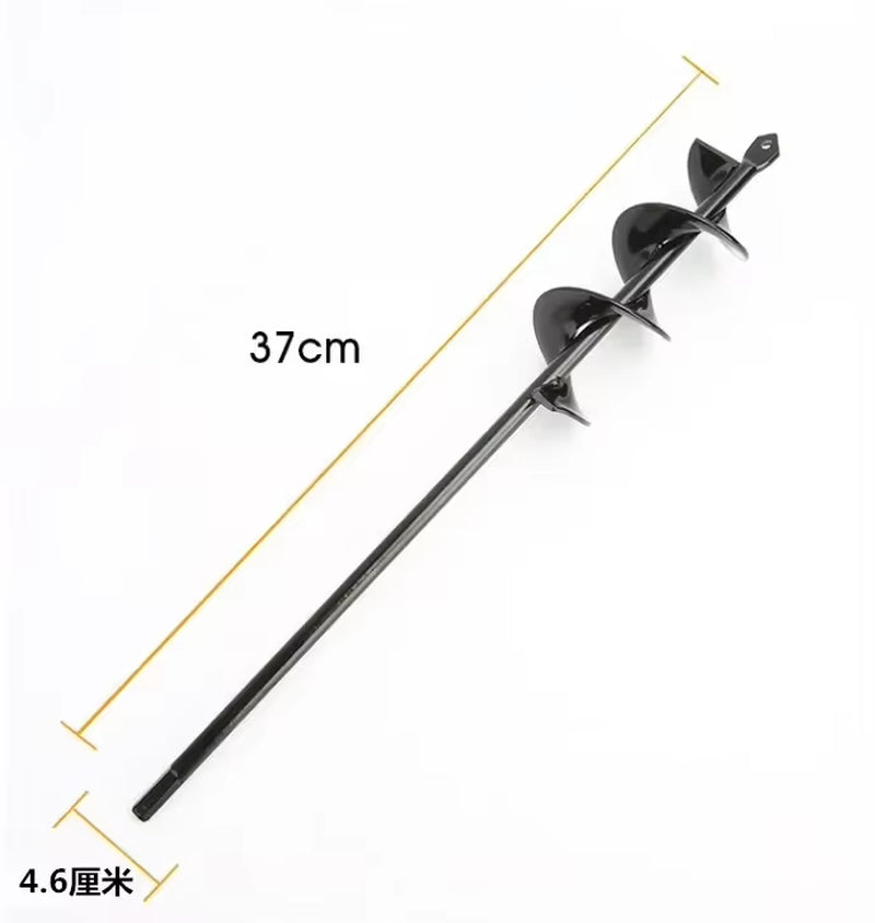 Garden Auger Drill Bit for Planting Solid Shaft Bulb Auger,Heavy Duty Garden Auger Spiral Drill Bit for Auger Post Hole Digger